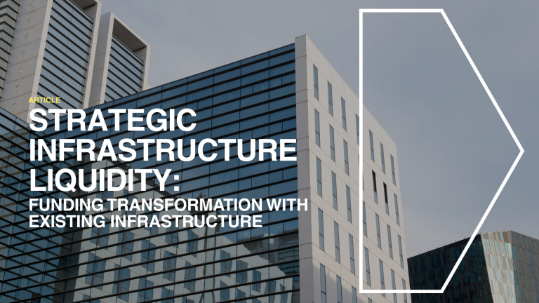 Abstract image representing enterprise infrastructure and financial strategy, supporting RTK’s Strategic Infrastructure Liquidity article on funding transformation with existing IT assets.